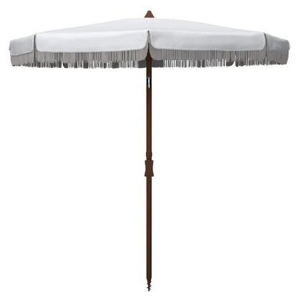 Safavieh 6.5 ft. Estonia Fringe Umbrella, White PAT8500A - main